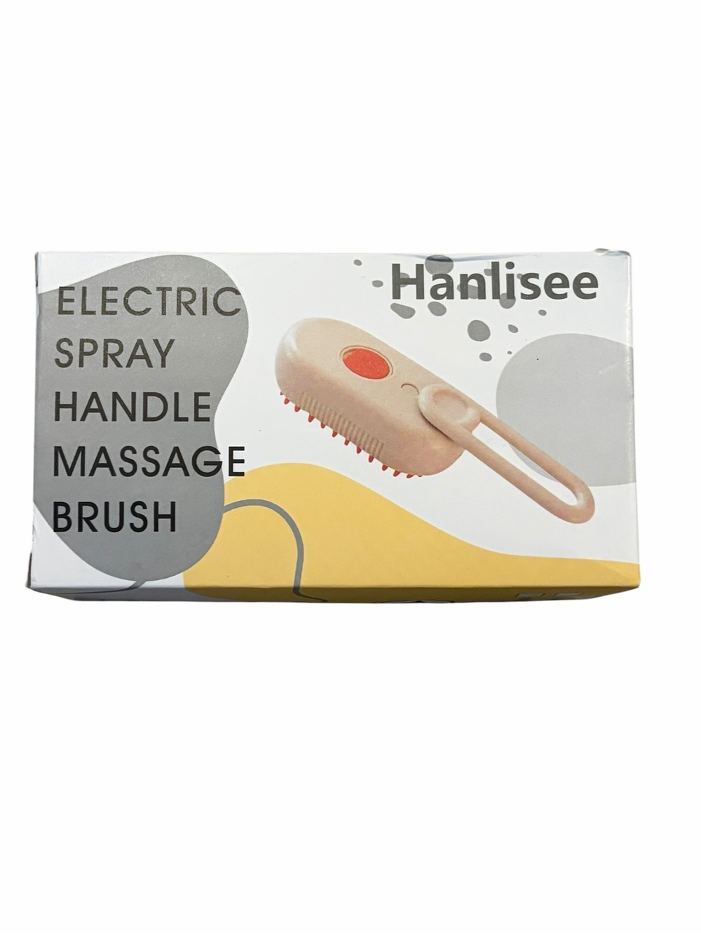 Hanlisee Electric Spray Handle Massage Brush - Beige with Coral Accents